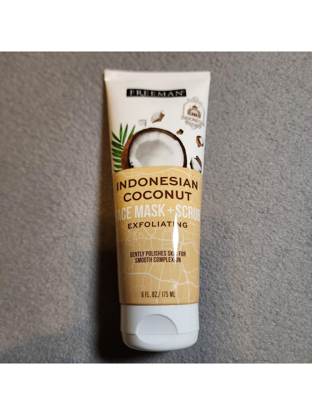 Freeman Indonesian Coconut Face Mask + Scrub 6 fl oz Exfoliating Polishes Skin